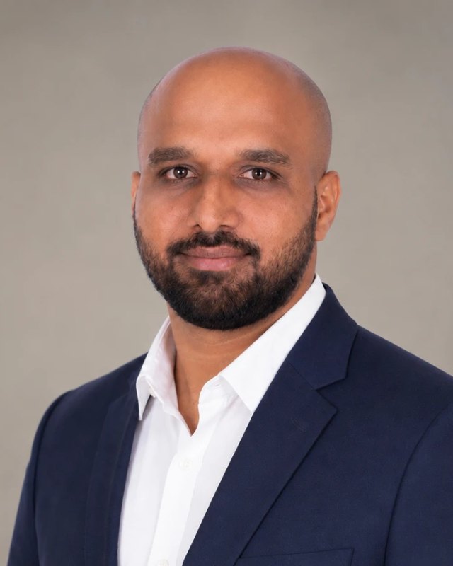 Portrait of Theju L.C., Director – Projects and Co-Founder of AMBERION